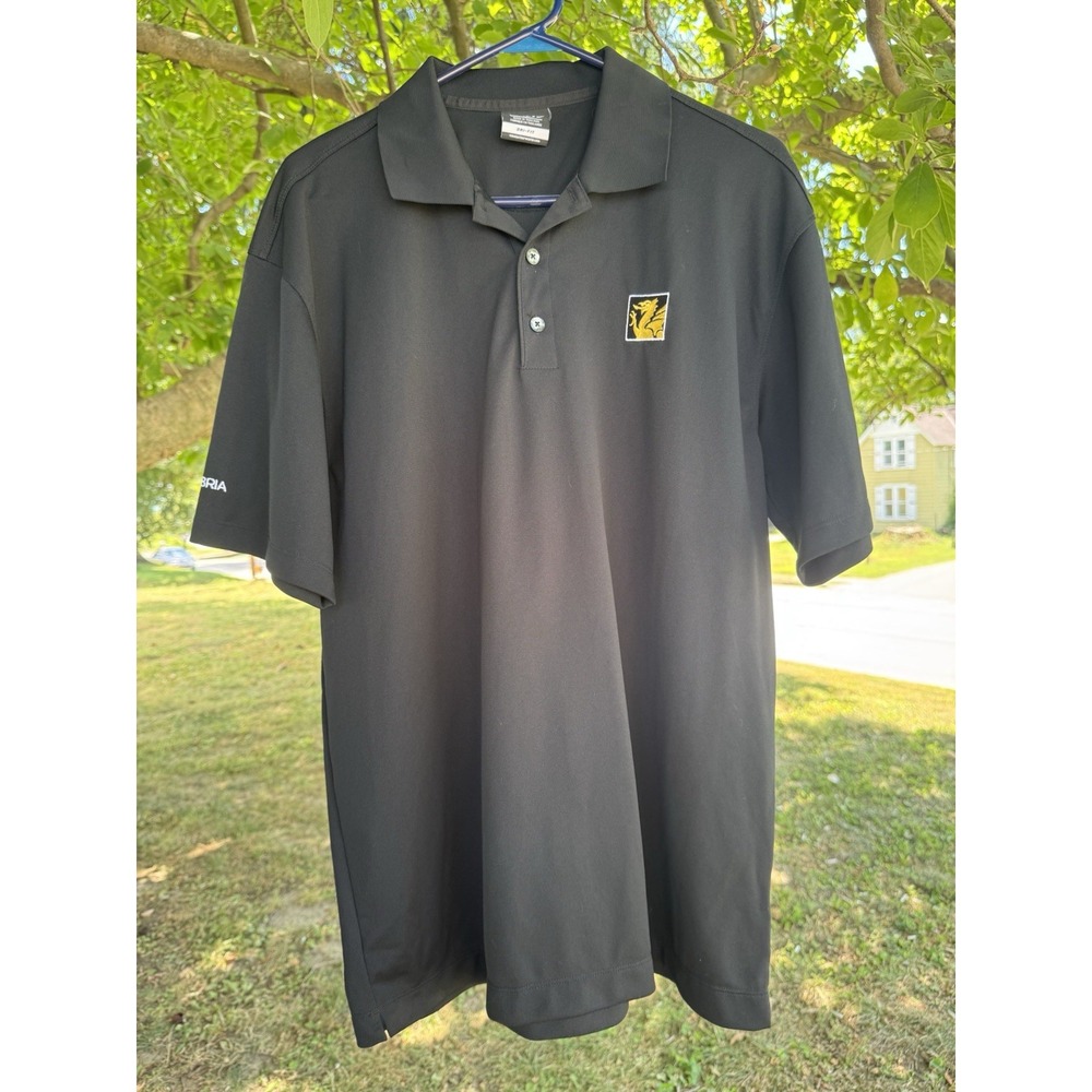 Nike Golf Dri Fit Men's Black Polo With Logo Cambria Size Large - Picture 1 of 6